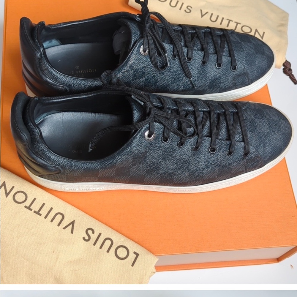 Stylish black White Louis Vuitton Sneakers size 12 European size - Picture 6 of 8